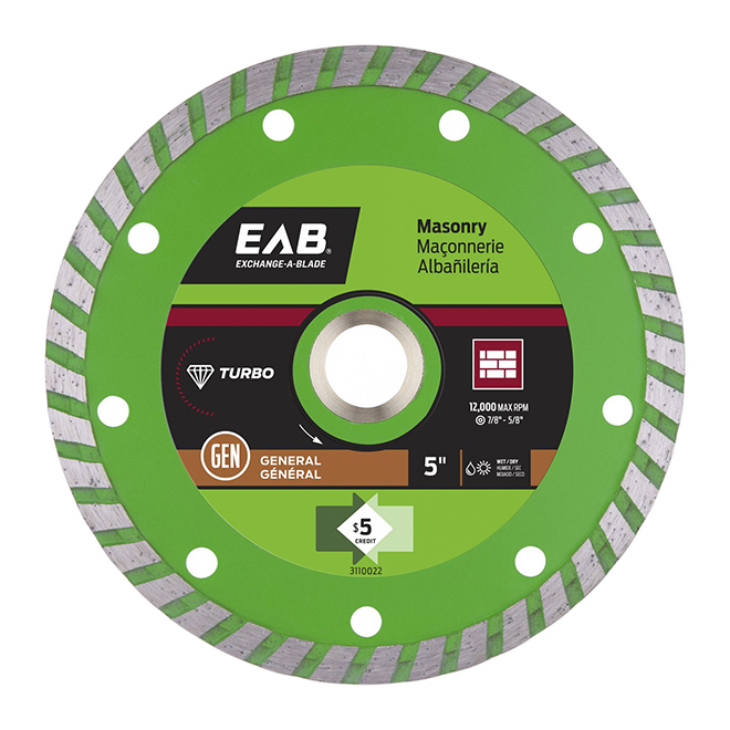 EXCHANGE-A-BLADE TURBO SAW BLADE DIAMOND 4"