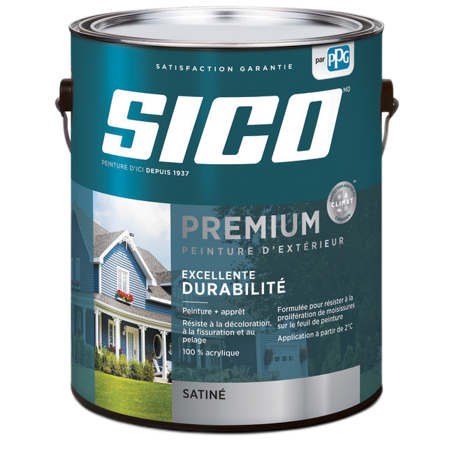 SICO 100% ACRYLIC LATEX SATIN EXT. BASE 1 3.78L