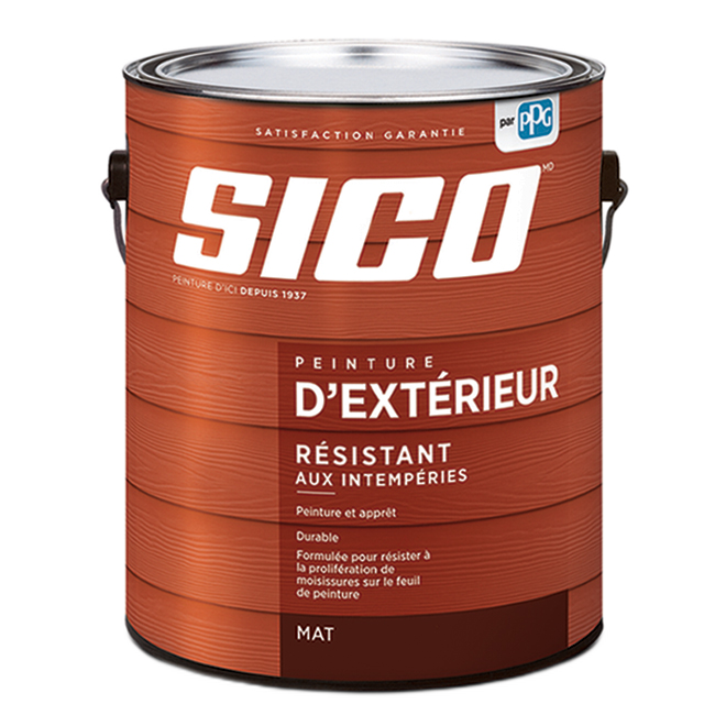 SICO FLAT PAINT/PRIMER EXT. WHITE 3.78L