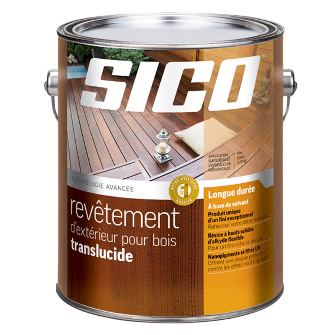 SICO TRANSLUCENT WOOD FINISH EXT. SOLVENT REDWOOD 3.78L