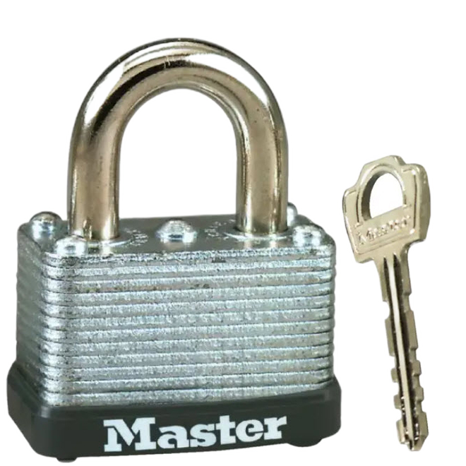 MASTER LOCK LAMINATED KEYED PADLOCK STEEL 1.5"