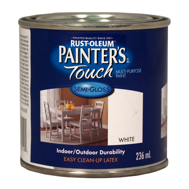 PAINTER'S TOUCH INT/EXT PAINT LATEX S-GLOS WHIT 236ML