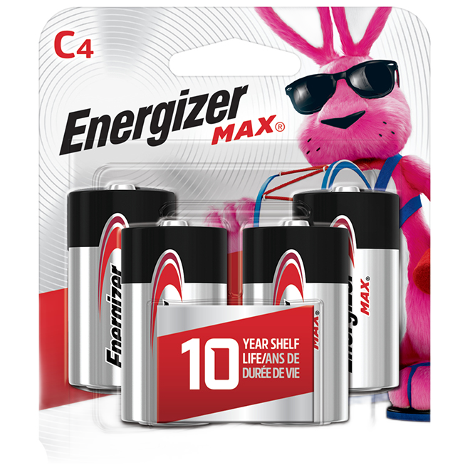 ENERGIZER C ALKALINE BATTERIES PK4