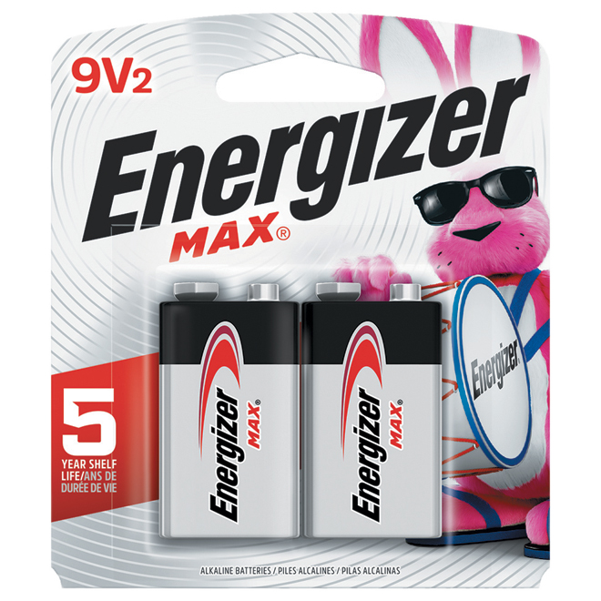 ENERGIZER 9V ALKALINE BATTERIES PK2