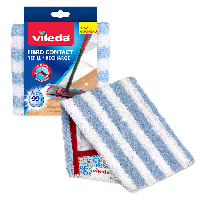 VILEDA FIBRO-CONTAC MOP REFILL MICRO-FIBRES WHITE