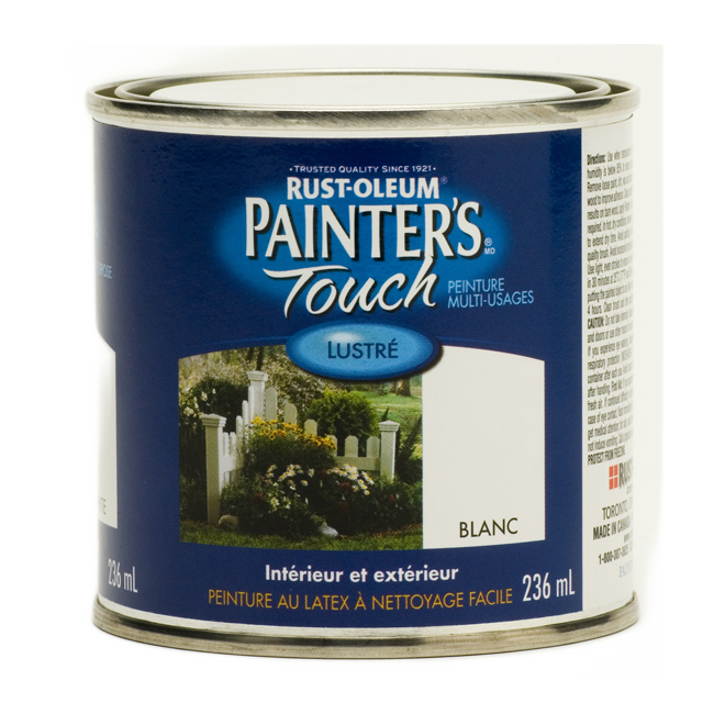 PAINTER'S TOUCH INT/EXT PAINT LATEX GLOSS WHITE 236ML