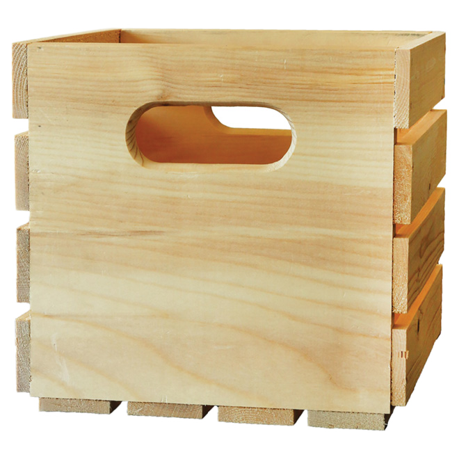 ADWOOD WOODEN CRATE PINE PINE 9x9.5x9.5"
