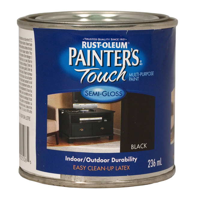 PAINTER'S TOUCH INT/EXT PAINT LATEX S-GLOS BLAC 236ML