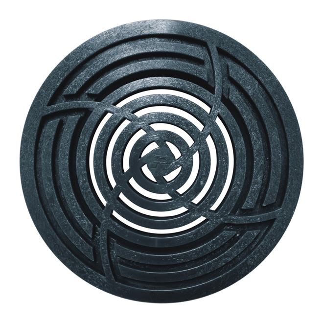 RELN ROUND GRATE ROUND PLASTIC BLACK 4"