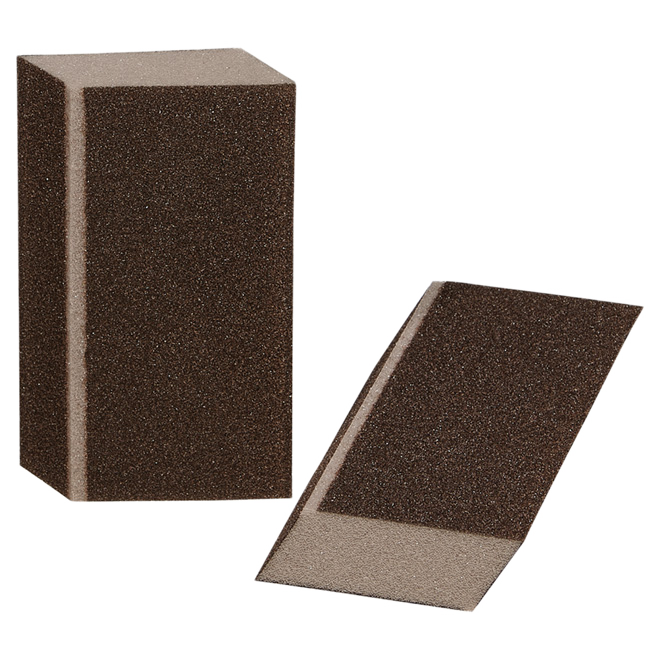 GATOR MEDIUM GRIT ANG.SANDING SPONGE ABRAS.FOAM GREY 3x5"xPK2