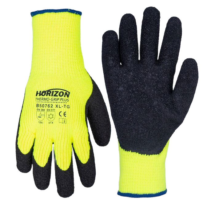 HORIZON MEN GLOVE LATEX BLACK/YW XL