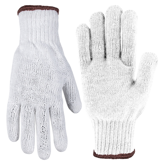 HOLMES KNIT GLOVE WH LG 12PK