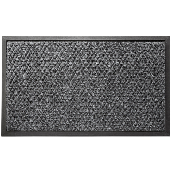 FHE HERRINGBONE ENTRANCE MAT GREY 18x30"
