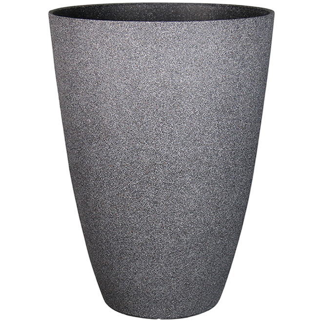 PLANTER TALL RESIN 15.1" GREY