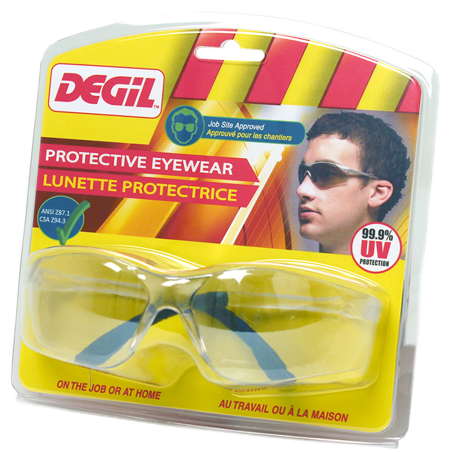 DEGIL SAFETY MIRROR LENS SAFETY GLASSES POLYCARBONAT BLACK