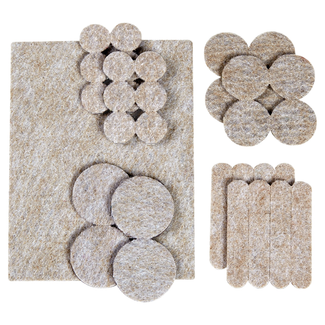 FELTAC MULTIP/SELF FELT PAD POLYESTER BEIGE 33PK