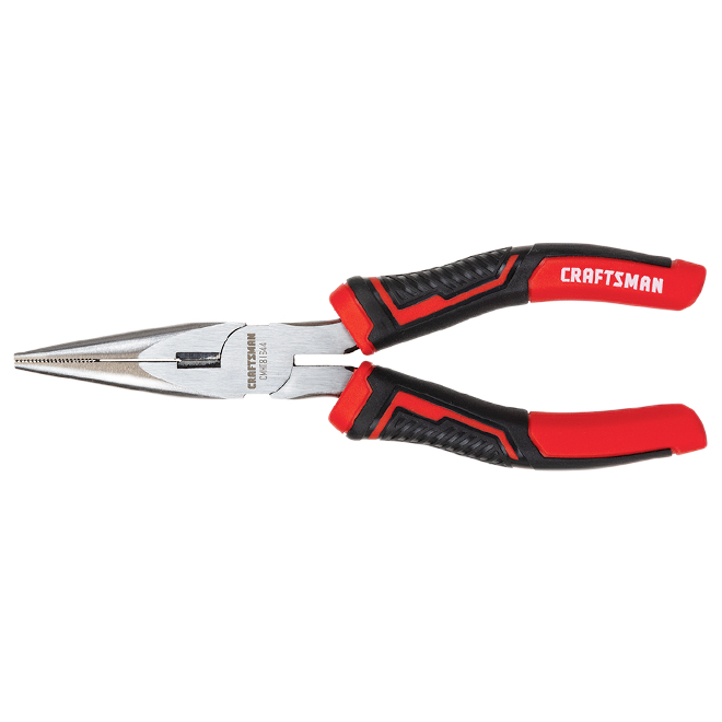 CRAFTSMAN LONG NOSE PLIERS STEEL RED/BLACK 6"