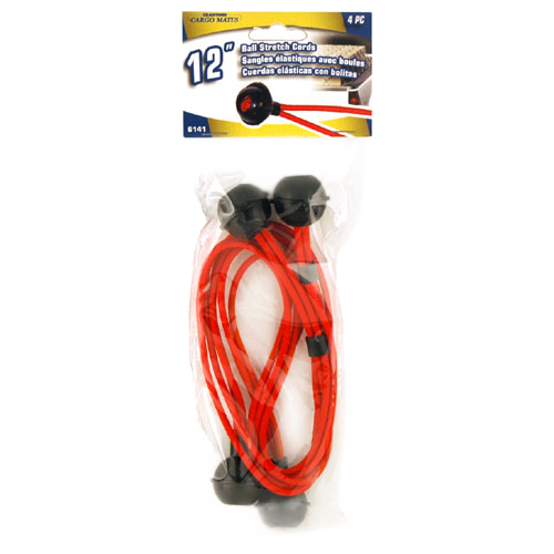 STINSON WITH BALLS BALL BUNGEE RED 12"x4PC