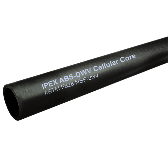 IPEX CELLCORE PIPE CELLCO.1?X12' ABS BLACK 1 1/2"x12'