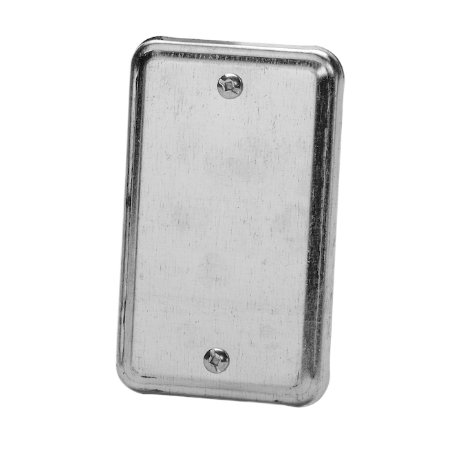 IBERVILLE BLANK COVER BOX COVER METAL GREY 4x2 3/8"