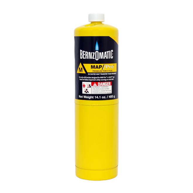 BERNZOMATIC MAP-PRO COMBUSTIB.CYLINDER PROPYLENE YELLOW 14.1OZ