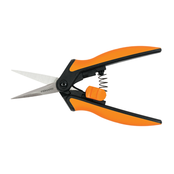 FISKARS MICRO-TIP SNIP STAIN.STEEL BLACK/ORANG 6"