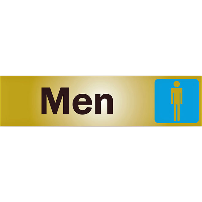 KLASSEN MEN SIGN METAL BLACK 2"x8"