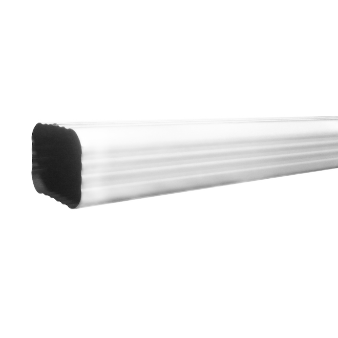 KAYCAN SQUARE DOWNSPOUT ALUMINUM S-GLOSS WHT 2.5"X9'10"