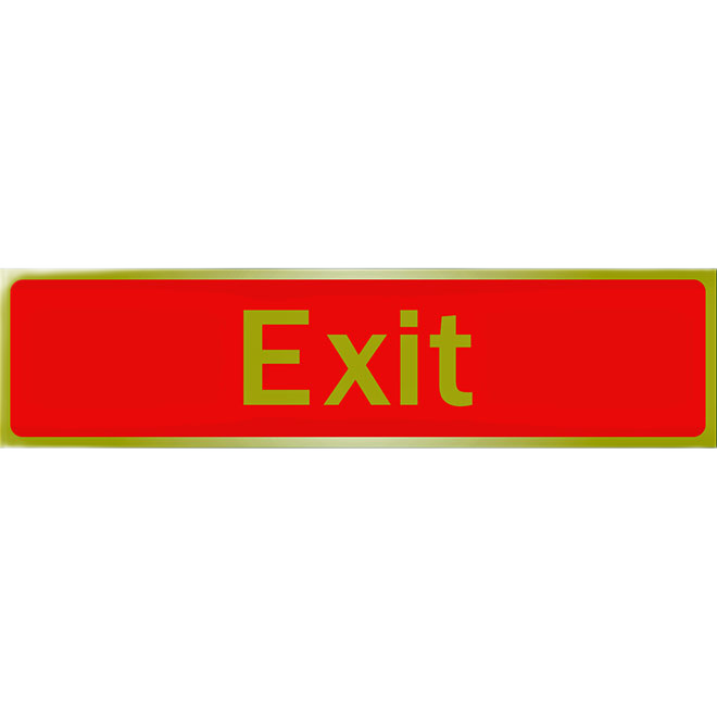 KLASSEN EXIT SIGN METAL BLACK 2"x8"