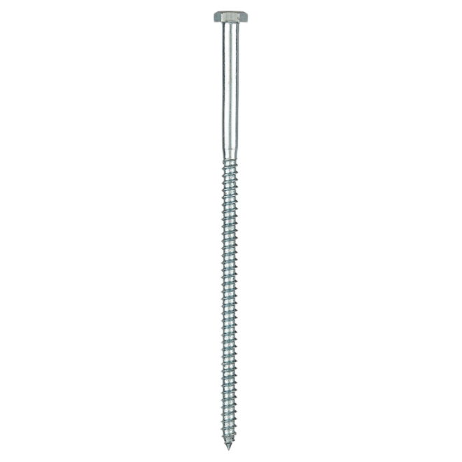 RELIABLE HEX.HEAD LAG SCREW STEEL ZINC 1/4x6"x50BX