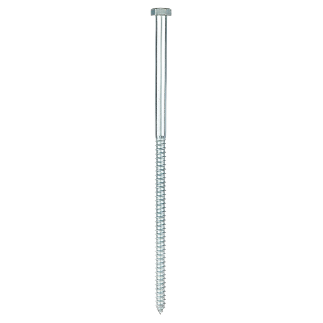 RELIABLE HEX.HEAD LAG SCREW STEEL ZINC 1/2x12"x20BX