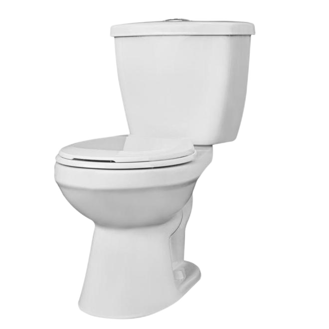 PROJECT SOURCE DUAL FLUSH TOILET PORCELAIN WHITE 4L-6L