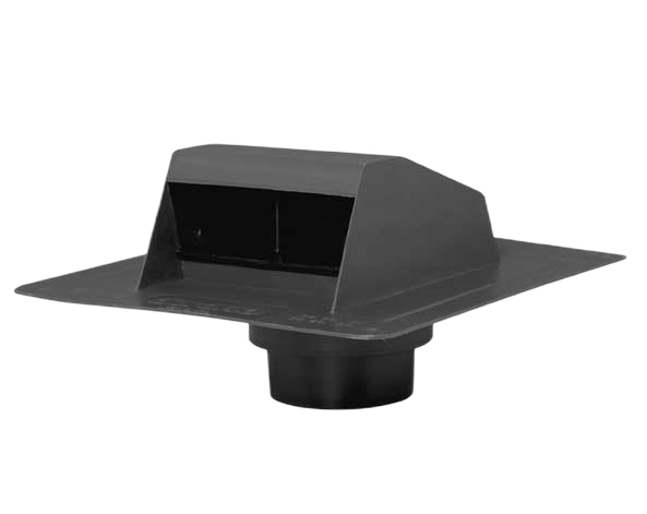 CANPLAS ROOF +COLLAR BATHR EXHAUST VENT PLASTIC BLACK 11"x13"x3"