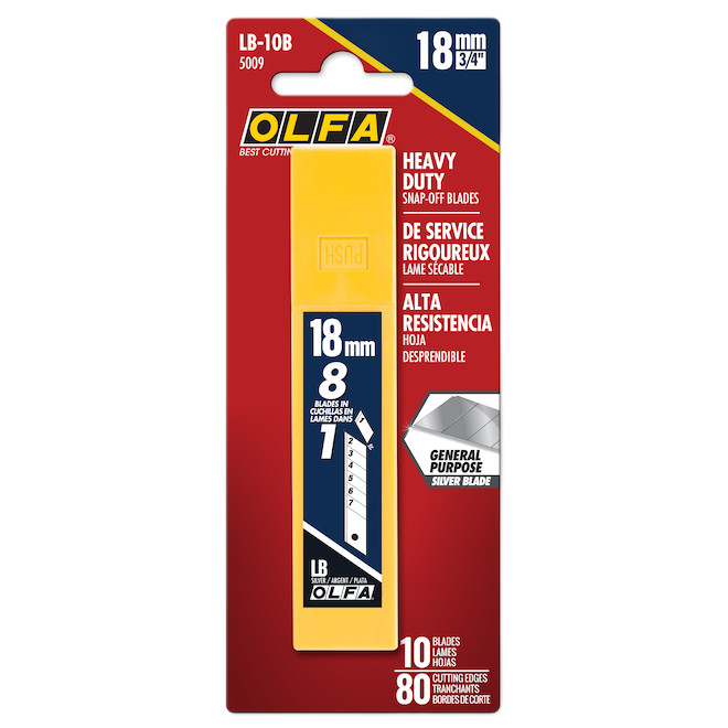 OLFA LB-10B SNAP-OFF BLADE CARBON ST 3/4"xCR/10