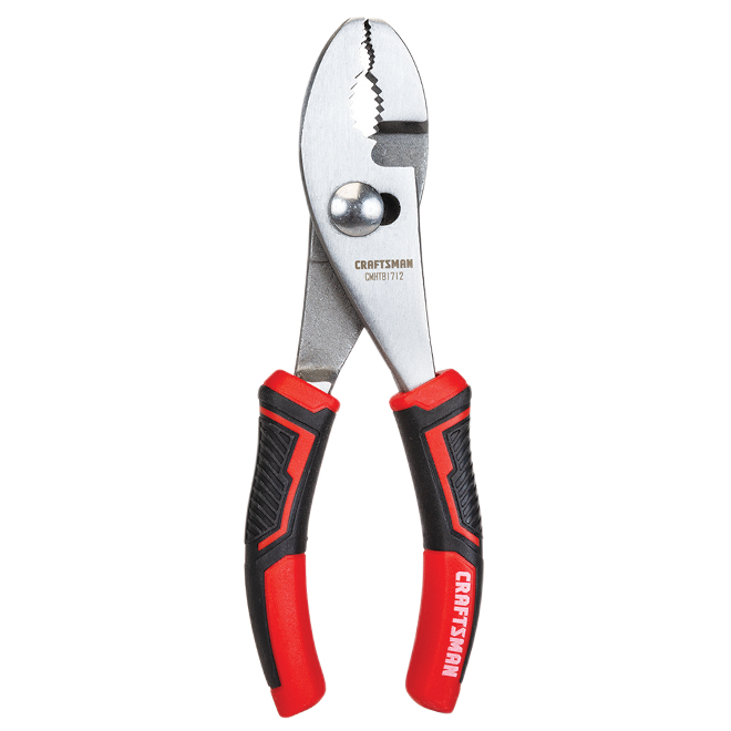 CRAFTSMAN BI-MATERIAL SLIP JOINT PLIERS DROP FG STL RED/BLACK 6"