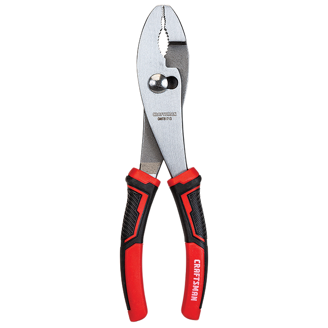 CRAFTSMAN BI-MATERIAL SLIP JOINT PLIERS DROP FG STL RED/BLACK 8"