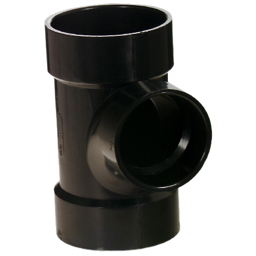 IPEX HUB SANITARY TEE ABS-DWV BLACK 4x3"