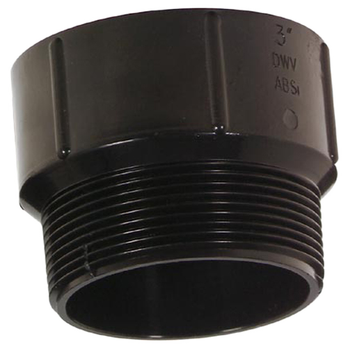 IPEX HUB-MPT ADAPTER ABS-DWV BLACK 4"