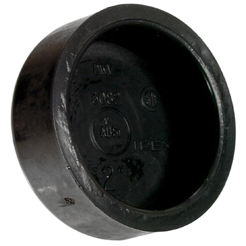 IPEX HUB PERMANENT CAP ABS-DWV BLACK 3"