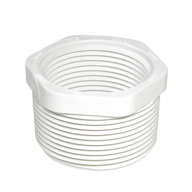 XIRTEC140 MPT-FPT THREADED BUSHING PVC SCH40 WHITE 3/4x1/2"