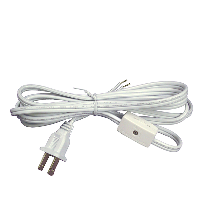 ATRON WITH SWITCH CORD WHITE 6'XCD/1