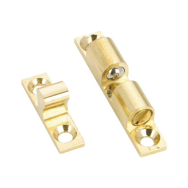 RICHELIEU + PLATE DOUBLE LATCH BRASS PK/1