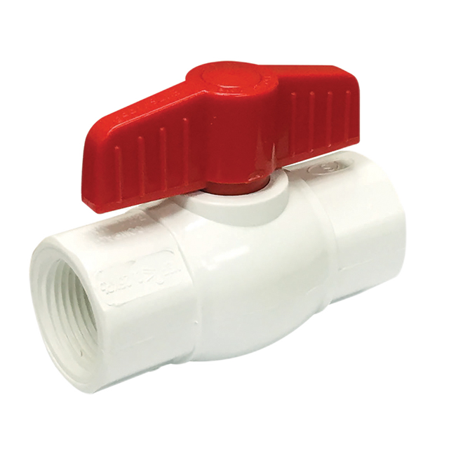 AQUA-DYNAMIC STRAIGHT/THD VALVE BALL PVC WHITE 1"