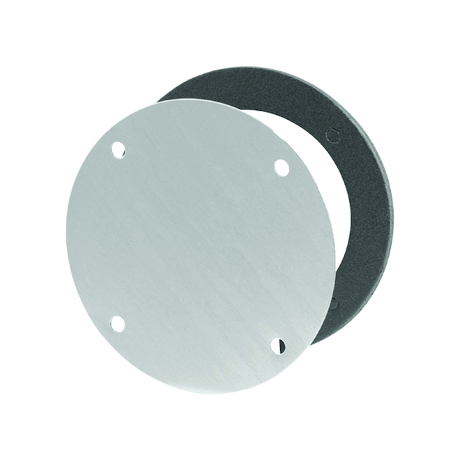 REDDOT ROUND BLANK COVER ALUMINUM SILVER 4 1/8"