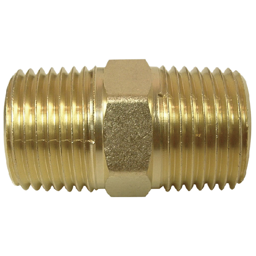 SIOUX CHIEF HEX NIPPLE BRASS BRASS 1/2"