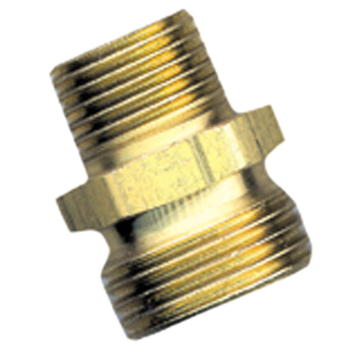 SIOUX CHIEF MALE CONNECTOR HOSE BRASS BRASS 3/4x1/2"