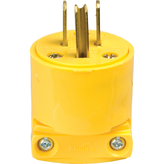 EATON PLUG 3WIRE NYLON YELLOW 15AM 125V
