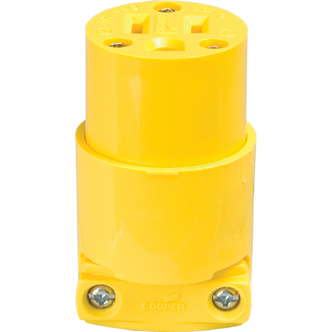 EATON GROUNDING CONNECTOR 2P3W NYLON YELLOW 15AM 125V