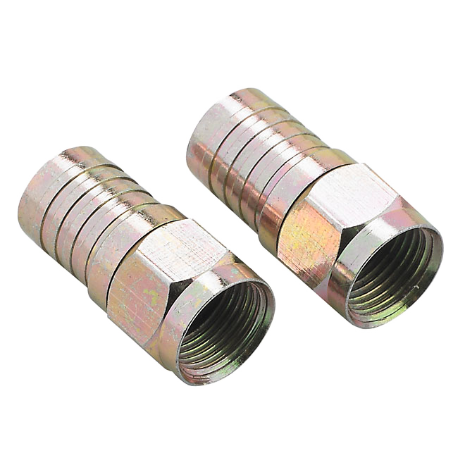 RCA F CONNECTORS COPPER GOLD 2/PK