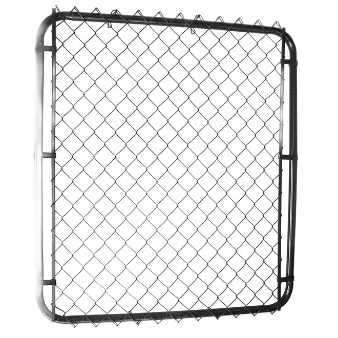 MESH 2" GATE STEEL BLACK 4'